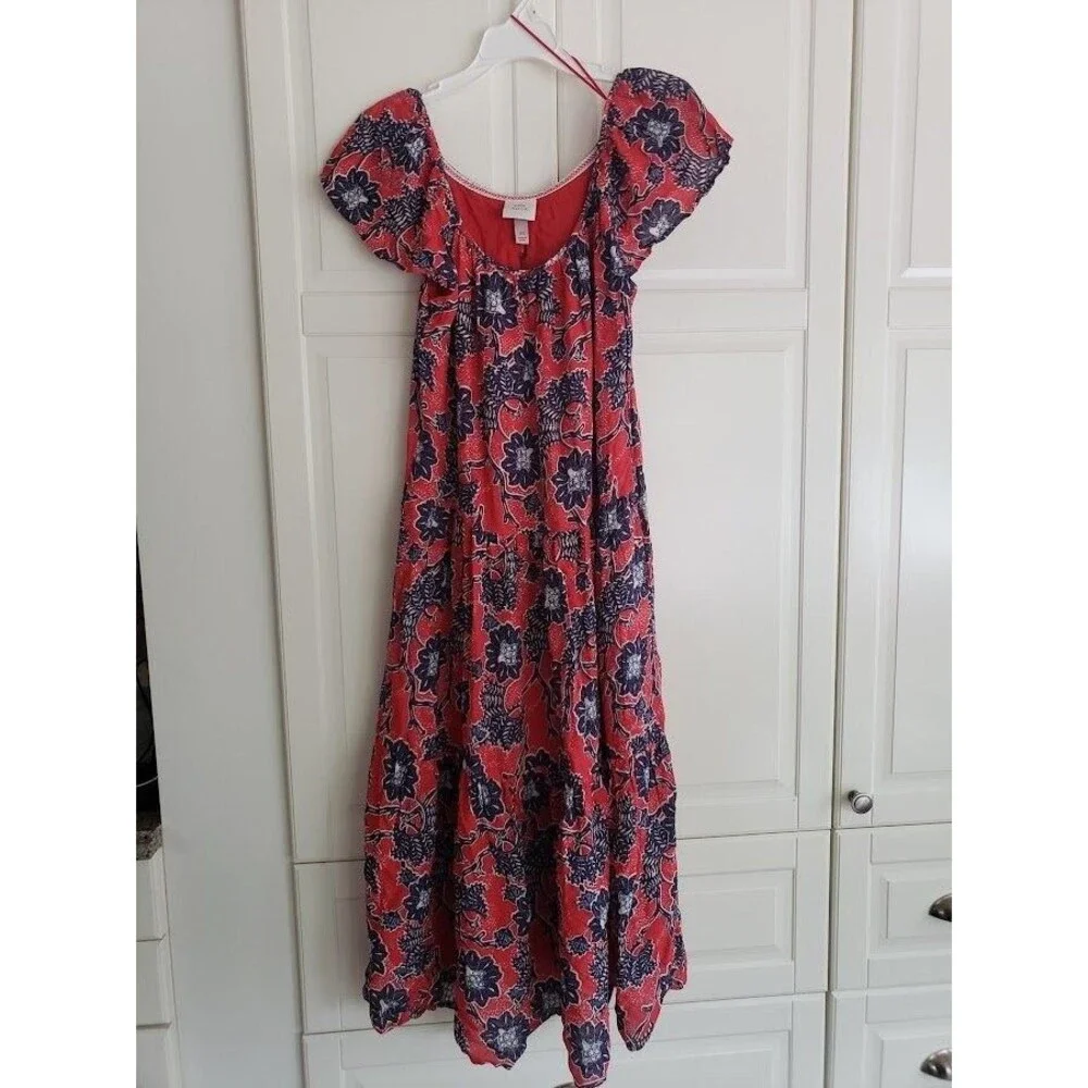 Knox Rose Red Floral Flutter Sleeve Midi Dress -Womens XS - NEW - Picture 6 of 6